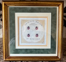 S Hely Signed Lady Bug Framed Print