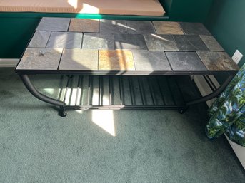 Stone Top Inlay Coffee Table