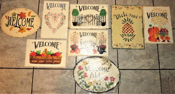 Welcome Slate Signs, Handcrafted - Lot Of 6