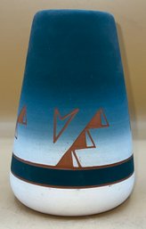 Native American Sioux Pottery Vase Signed Eagle Hawk