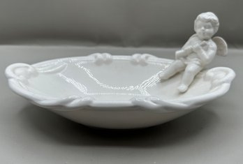 Ceramic Cherub Trinket Dish