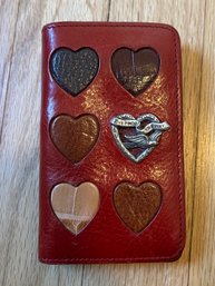 Brighton Red Leather Heart Wallet