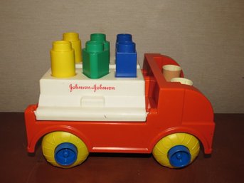 Johnson & Johnson Shapes Truck - With 8 Pieces/ Vintage