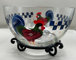 Lenox Rooster Country And Kitchen Bowl With Stand