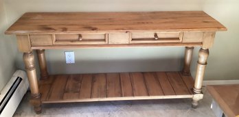 Farmhouse Style Solid Wood Entry Table