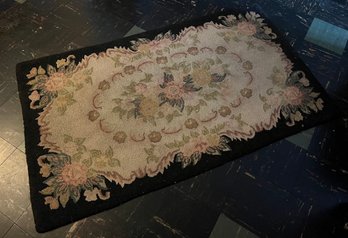 Hooked Floral Area Rug