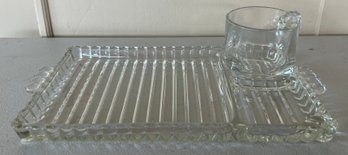 Vintage Hazel-atlas Glass Co. Snack Sets, 16 Sets - 32 Pieces