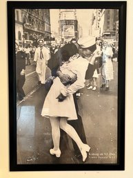 Kissing On VJ Day Times Square NYC Framed Photo Print