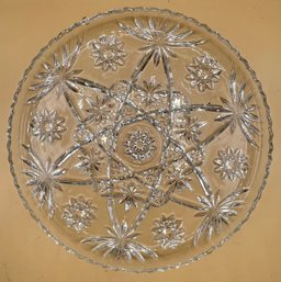 Anchor Hocking Early American Prescut Cake Plate