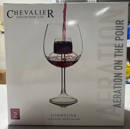 Chevalier Sommelier Aerating Wine Glass - New In Box