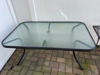 Glass Top Outdoor Table