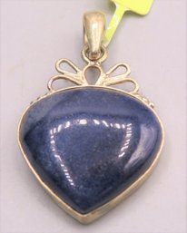 Sterling Silver Pendant With Purple Stone/india - New
