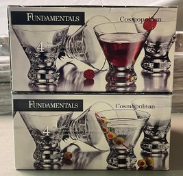 Libbey Fundamentals Cosmopolitan Martini Glasses - 2 Boxes 7 Glasses Total