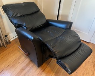 La-Z-Boy Black Leather Reclining Chair