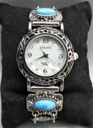 Strada Women's Quartz Watch With Blue Stones