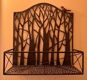 Metal Tree Scene Wall Shelf