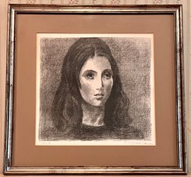 Raphael Soyer Lithograph Portrait Of Woman Signed 38/150