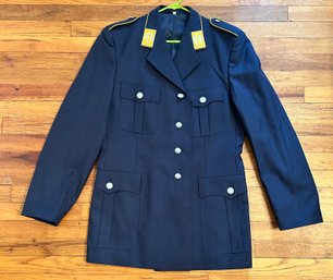 Mens Blue Military Jacket Size 45