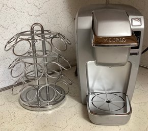Keurig Household Coffee Maker Model B31 & Keurig K-Cup Pod Chrome Carousel - 2 Pieces