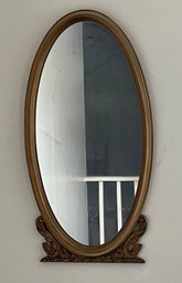 Nurre Mirror Vintage Oval Wooden Framed Mirror