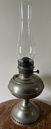 Rayo Silver Tone Hurricane Oil Lamp