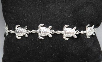Silver Tone Turtle Bracelet - India - New