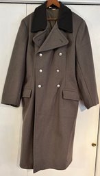 East German Grey Wool Overcoat Size 48