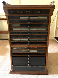 M. Hemingway & Sons Antique Spool Cabinet