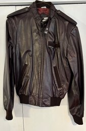Members Only Brown Leather Mens  Bomber Jacket Size 40