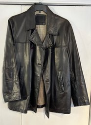 Zara Mens Leather Jacket Size L