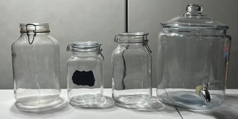 Assorted Glass Containers - 4 Pieces