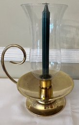 Baldwin Brass And Glass Hurricane Lamp Forged In America