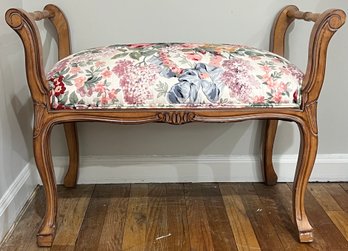 Solid Wood French Style Upholstered Bench