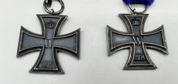 German WWl Iron Crosses 2nd Class, Lot Of 2