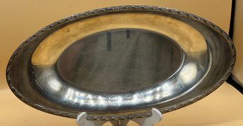 Oneida Silver Plated Queen Bess Tudor Plate Oval Serving Tray Platter