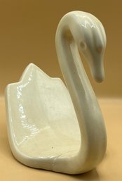 Art Deco Ivory Ceramic Swan Hand Towel Holder