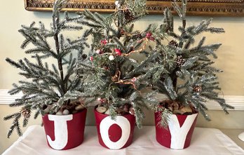 Potted Holiday Decor - 3 Piece Lot