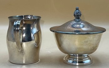 Paul Revere Oneida Reproduction Silver Plated Cream And Sugar Set