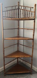 Bamboo Corner 4 Tier Bookshelf