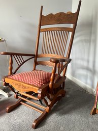 Antique Style Upholstered Rocking Chair