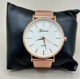 Geneva Womens Classic Quartz Stainless Steel Wristwatch