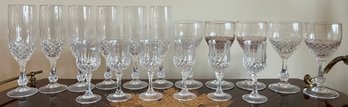 Crystal Assorted Glasses - 17 Pieces