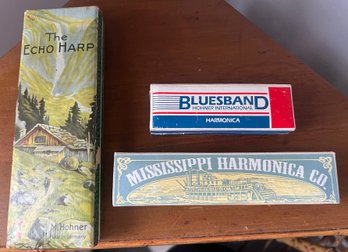 Assorted Harmonica Lot- 3 Pieces