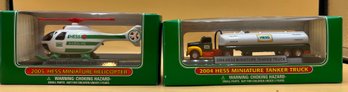 Hess Miniature 2004 &2005 Collectibles In Box