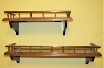 Wall Shelves, Wood - Set Of 2