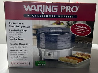 Waring Pro Professional Food Dehydrator Model No. WDHR60SILPC In Box
