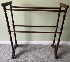 Antique Solid Wood Quilt Rack