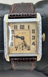 Vintage Bulova Watch With Genuine Leather Band