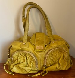 Sabina New York Yellow Leather Shoulder Bag