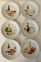 Philippe Deshoulieres Porcelain Appetizer Plates, 6 Piece Lot